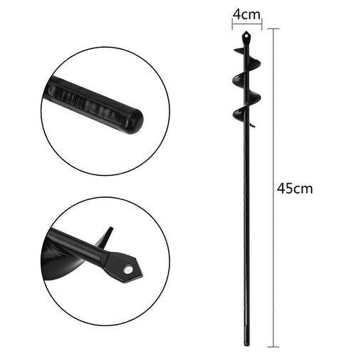 Foret à tarière de jardin pour la plantation, outil 40x450mm pour faire des trous et planter des semis, compatible avec les perceuses