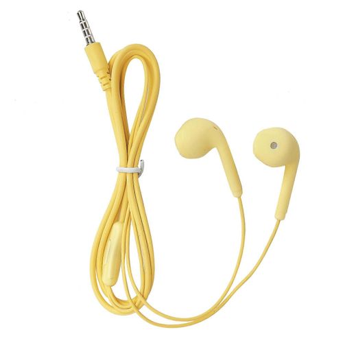 U19 Écouteurs filaires universels 3,5 mm HiFi Music Headphone WireControlled pour téléphone portable (jaune)