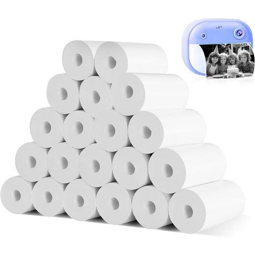 Chenquansarl-20 Rouleaux) Papier Thermique Appareil Photo Enfant, Papier De Rechange Pour Appareil Photo Enfant, Rouleau Papier Appareil Photo Enfant,Rouleau Appareil Photo Enfant, Facile À Remplacer