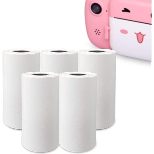 Chenquansarl-Lot De 5 Rouleaux De Papier Thermique Sans Bpa Non-Adhésif Pour Appareil Photo À Impression Instantanée Pour Enfants 57 X 25 Mm