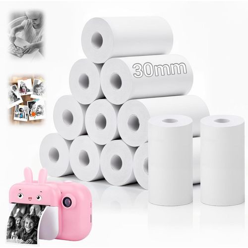 Chenquansarl-12 Rouleaux Papier Thermique 57mm X 30mm X 7m Recharge Appareil Photo Instantané Facile À Remplacer Papier Pour Appareil Photo Appareil Photo Impression Instantanée
