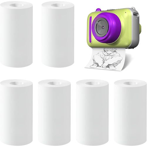 ChenQuanSarl-Lot De 6 Rouleaux De Papier Thermique Pour Appareil Photo D'Enfant, 57 Mm, Papier Thermique Pour Appareil Photo D'Enfant, Pour Appareil Photo D'Enfant