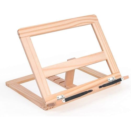 Support De Livre En Bois Réglable, Porte-Livre De Cuisine, Bureau De Lecture