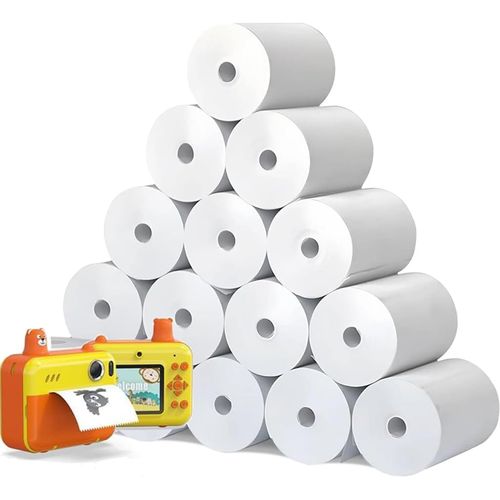 Chenquansarl-Lot De 15 Rouleaux De Papier D'impression Pour Appareil Photo Enfant, Papier Thermique Instantané Pour Appareil Photo Enfant, Largeur 5,7 Cm Pour Garçons Filles Students Cadeau