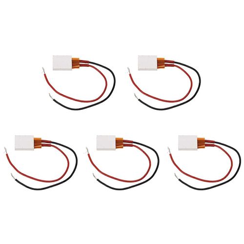 PTC Plaque chauffante Coque en aluminium à température constante 220 Thermostat Élément chauffant avec fil noir rouge 5pcs 48V