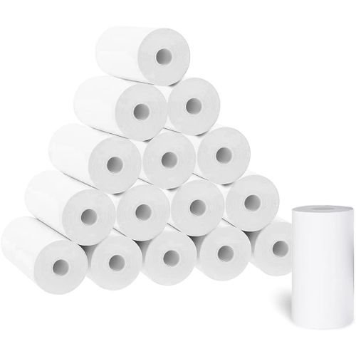 Chenquansarl-Papier Thermique 57mm X 30mm Pour Appareil Photo, Papier D'impression Sans Encre, 16 Rouleaux Thermiques, Papier Thermique Blanc Pour Appareils Photo Instantanés Et Mini Imprimantes