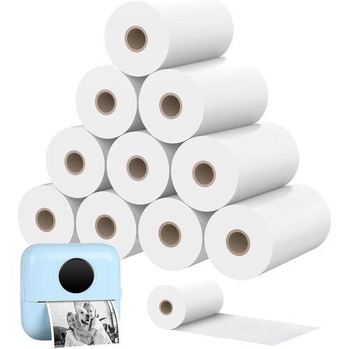 Chenquansarl-Lot De 20 Rouleaux De Papier Thermique Pour Imprimante Photo - Pour Appareil Photo D'enfant - 57 X 30 Mm