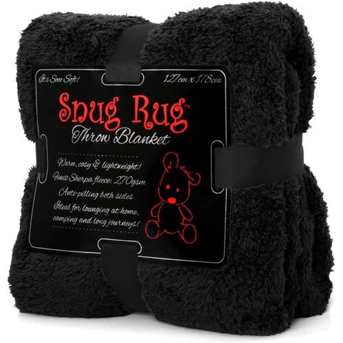 Naeryut-Black Plaid Sofa Blanket Genuine Fleece Blanket Cozy Luxury Warm Throw Blanket Sherpa Fleece 127x178 Cm