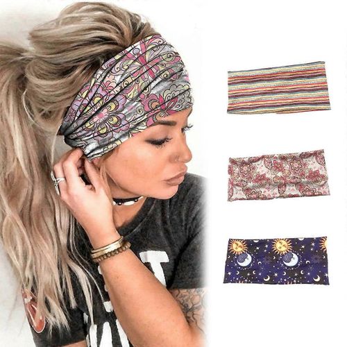 Boho Headbands Leopard Hair Bands Knoted Turban Headband Stretch Twist Head Wraps Stripe Cloth Head Bands For Women And Girls 3/6/9 Pcs