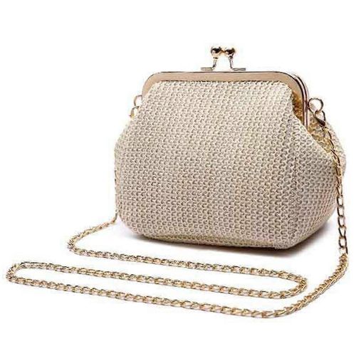 Sac panier en paille femme, cabas de plage et de voyage tressé