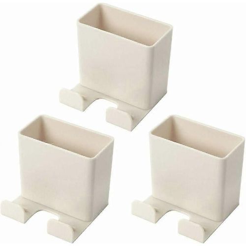 Support Mural Pour Téléphone Portable, Boîte De Rangement Autocollante En Abs Pour Le Rangement À Distance Et De Charge (Beige)