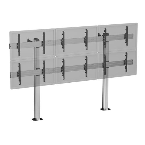 Support sur pieds pour 6 écrans TV 45''-50'' - Hauteur 180 cm - A visser