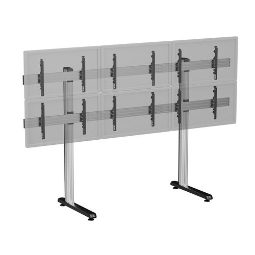Support sur pieds pour 6 écrans TV 45''-50'' - Hauteur 180 cm - A poser