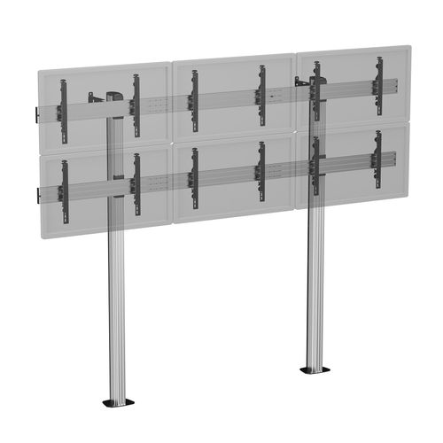 Support sur pieds pour 6 écrans TV 50''-55'' - Hauteur 240 cm - A visser