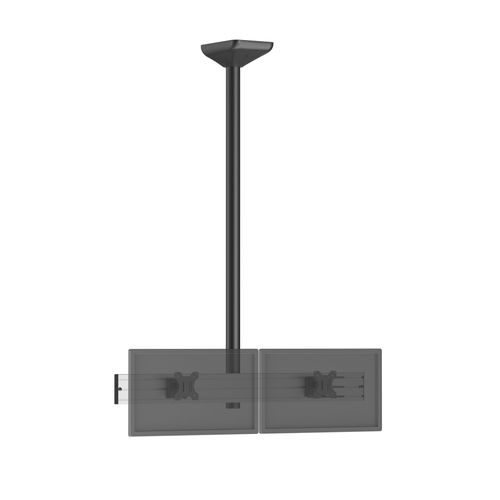 Support plafond menu board pour 2 écrans TV 32'' - Hauteur 150 cm