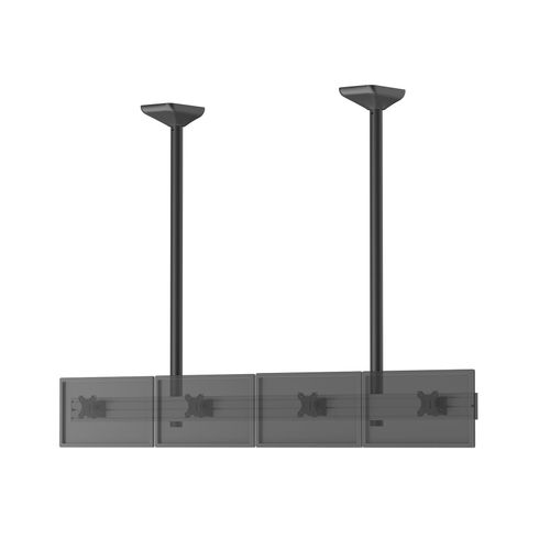 Support plafond menu board pour 4 écrans TV 32'' - Hauteur 150 cm