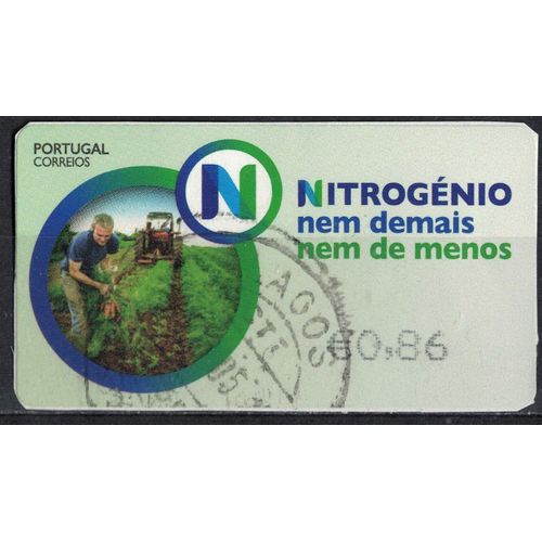 Portugal Vignette Oblitérée Used Nitrogénio Azote Ni De Trop Ni Pas Assez Su