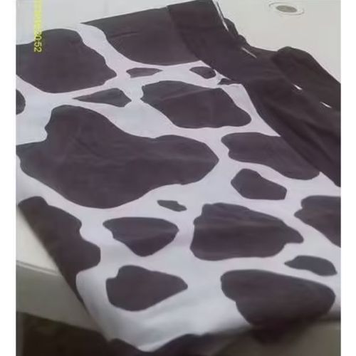 Nappe Rectangulaire - Vintage - En Coton - Noir Et Blanc - 263 X 173 Cm Environ