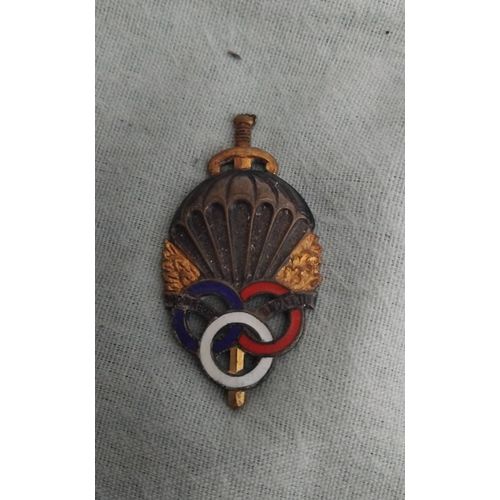 Insigne Préparation Militaire Parachutiste Sans Attache Arriere