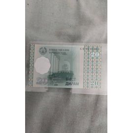 Billet 20 Dirams Tadjikistan
