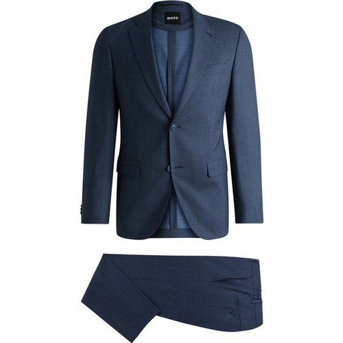 Costume Slim En Laine Stretch Performante À Micro Motif52,54,56
