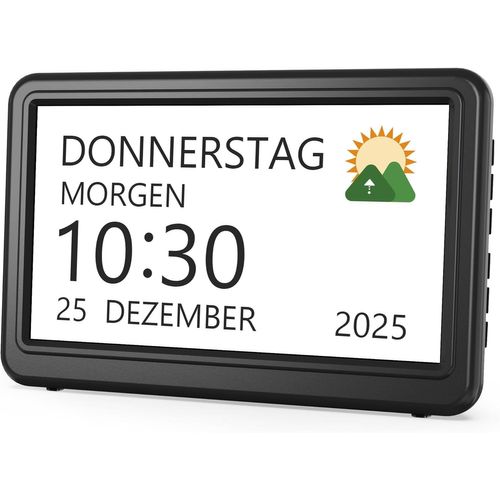 Calendrier Numérique, Réveil Électronique, Date Du Jour, Horloge Numérique Avec 20 Rappels Personnalisés, 20 Réveils, 12 Thèmes, Gradateur De 10 Niveaux, 17,8 Cm, Horloge De Démenc[REV690639]