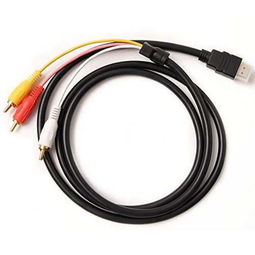 Câble Hdmi Vers Rca, 1080P Hdmi Mâle Vers 3 Rca Audio Vidéo Câble Adaptateur Convertisseur De Composants Av Pour Tv Hdtv Dvd - 1,5 M[VIT690002]
