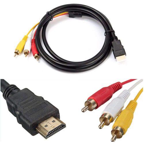 R43S Câble Hdmi Vers 3Rca 1,5 M Adaptateur Hdmi Mâle Vers Rca Av Pour Vidéo Et Audio 1080P Compatible Avec Tv, Hdtv, Dvd, Projecteurs Lcd ¿ Pas De Convertisseur De Signal[VIT690063]