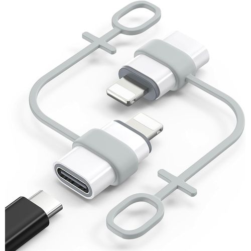 Adaptateur Usb C Vers Lightning, Pas Pour Audio/Otg, Adaptateur Lightning Mâle Vers Usb C Femelle Pour Iphone 14/13/12/11/X Avec Charge Et Synchronisation Des Données, Boucle Anti-[VIT691061]
