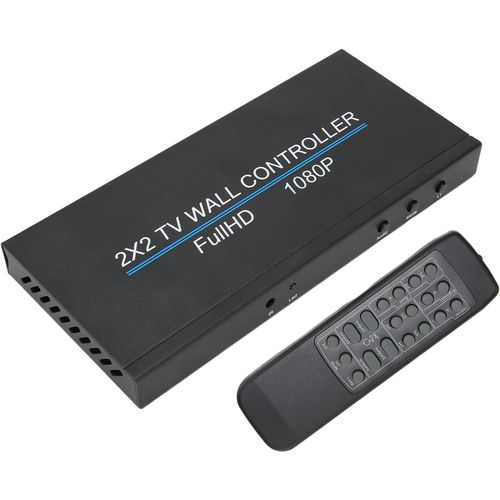 Contrôleur De Mur Vidéo Hdmi 2X2, 1080P 60Hz 2X1 3X1 4X1 1X2 1X3 1X4 2X2 Processeur Mural Tv Pour Écran D'Épissage Tv, Prend En Charge L'Entrée Hdmi 1.3 Et 4 Sorties Hdmi (Prise Ue[VIT692536]