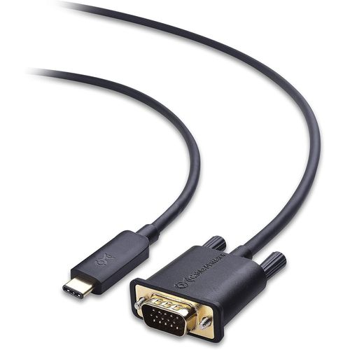 Câble Usb C Vga (Cable Adaptateur Usb C Vga) 1,8M - Thunderbolt 3 Compatible Avec Macbook Pro, Dell Xps 13, 15, Hp Spectre X 360, Surface Book 2, Lenovo Yoga 910 Et Plus[VIT693820]