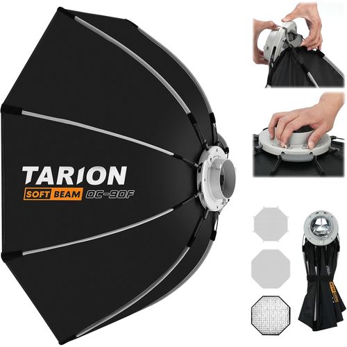 Boîte À Lumière Octogonale Pliable Octabox Bowens - 90 Cm - Installation En Une Étape - Avec Grille De Diffusion D'Éclairage Support Bowens Pour Studio Vidéo, Photographie - Para[VIT695617]