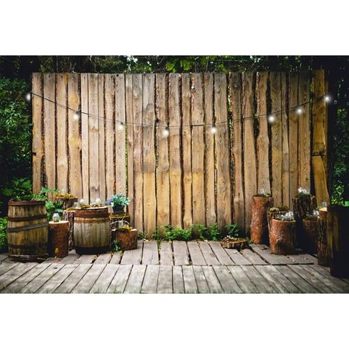 1,5X1M Vinyle Toile De Fond Mur De Bois Rayé Parquet Barils Tas De Bois Fond De Studio De Mariage Photo Décors De Fête Photobooth Shooting Accessoires[VIT695417]