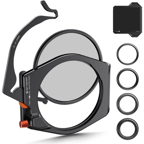 Porte Filtre Système Nouveau 100X100Mm + Filtre Nd1000 Carré + Filtre Polarisant 95Mm + 4 Bagues Adaptateurs (67/72/77/82Mm)[VIT696008]