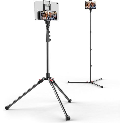 Support Pour Tablette, Réglable En Hauteur Jusqu'À 187 Cm, Compatible Avec Ipad/Téléphone Android, Trépied Pour Appareil Photo[VIT695083]
