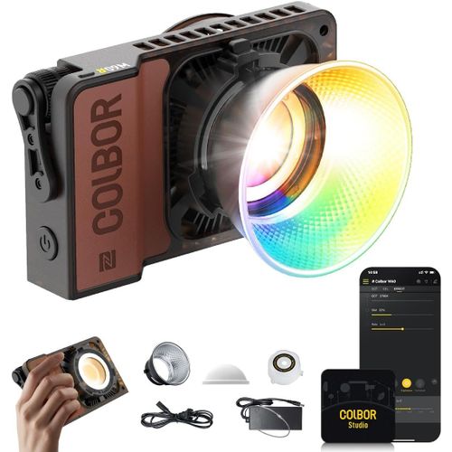 Lampe Vidéo,Wonder W60R 60W Rgb Éclairage Continu Portable 345G Contrôle App Avec Dc/Type C Pour Tournage Intérieur Et Extérieur Interview Live Streaming, Lumière-Vidéo-Led-Photogr[VIT694704]