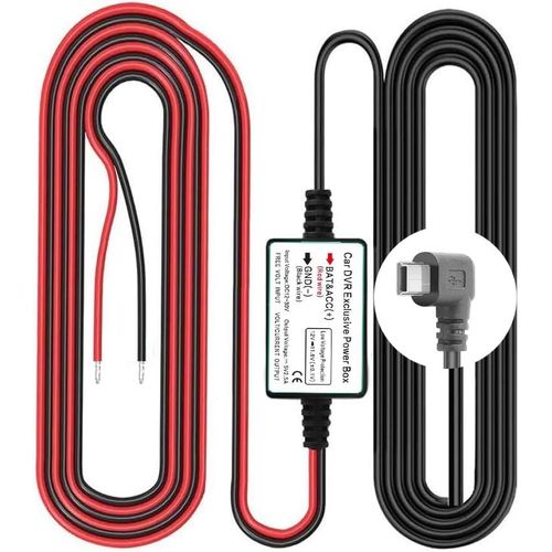 Kit De Câblage Pour Caméra Embarquée, Port Connecteur Mini Usb L, Protection Basse Tension Pour Caméras Embarquées, Dc 12V\U201324V À 5V/2.5A Max, Kit De Câble De Chargeur De Voitu[VIT694343]