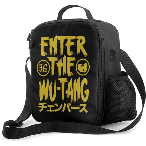 Wu Tang Boîte à déjeuner avec doublure isolée rembourrée, sac à déjeuner isotherme portable, fourre-tout étanche pour adultes et enfants à l'école, au bureau en plein air