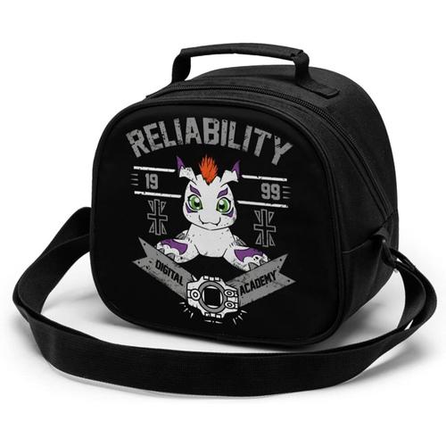 Digimon Reliability Academy Gomamon Sac de repas pour enfants Sac fourre-tout isotherme thermique étanche Bento portable, boîte à déjeuner réutilisable pour aliments chauds pour enfants