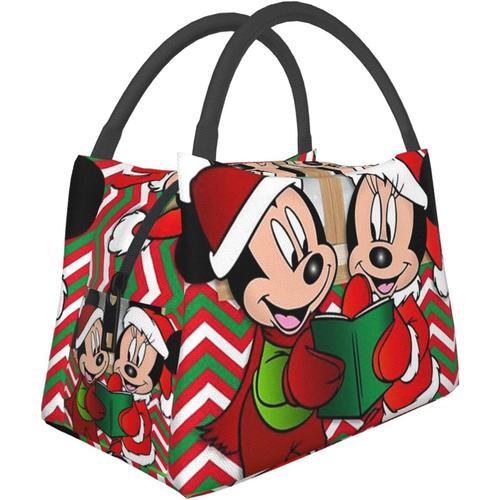 Joyeux Noël Mickey Mouse Minnie Mouse Sac à lunch isotherme