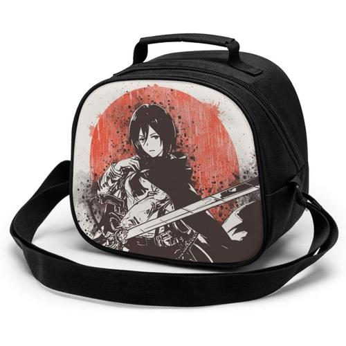 Attack on Titan Sac de repas pour enfants réutilisable, étanche et résistant à la chaleur, sac à déjeuner isotherme portable, boîte à déjeuner isotherme pour étudiant travailleur