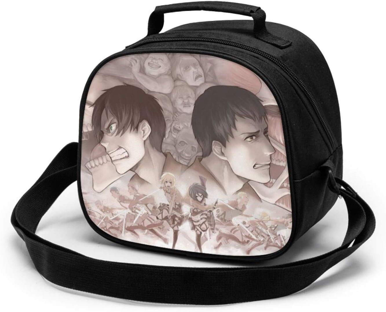 Anime Attack on Titan Sac de repas pour enfants réutilisable, étanche et étanche, glacière portable, sac isotherme en polyester pour enfants