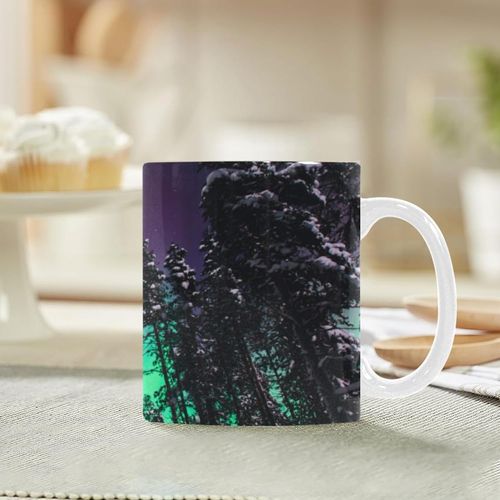 Belle Tasse En Ceramique Verte Aurora Borealis Tasse De Tasses En Ceramique De 11 Oz