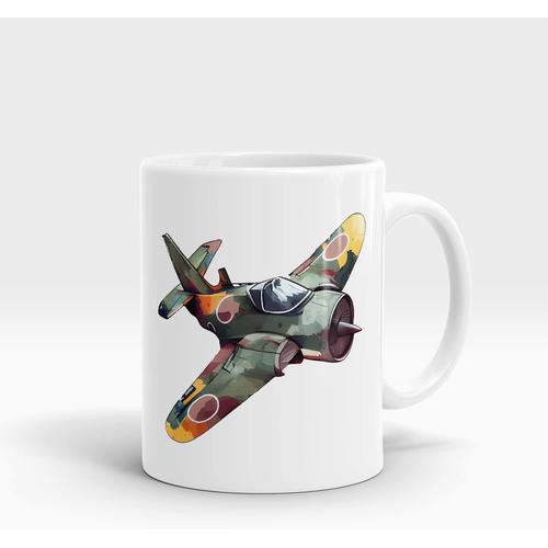 Tasse Amusante Pour Enfants, Avion De Chasse, Ideale Pour Les Boissons Chaudes Et Froides, Tasse A Cafe