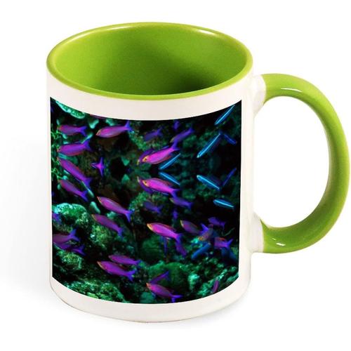 Tasse A Cafe Couleur Ocean, Animal Mignon, Beau Poisson, Tasse En Ceramique De 330ml, Cadeau De Sante Pour Pere, Mere Et Amis