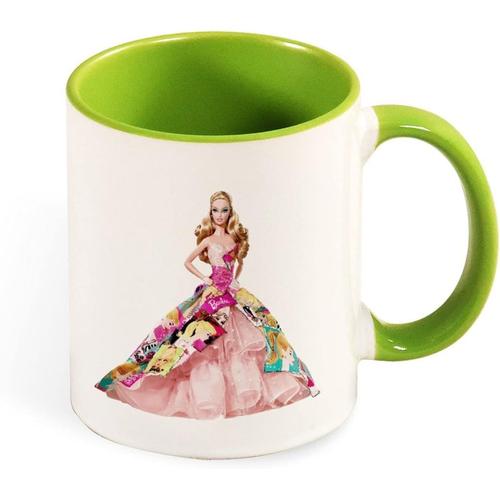 Cadeau Couleur Tasse Blonde Cheveux Longs Jupe Modele Star Portrait, 330 Ml Blanc Noir Grande Tasse A Cafe