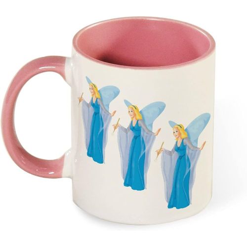 Cadeau Couleur Tasse Baguette Magique Belle Ange Sourire Robe Bleue, 330 Ml Blanc Noir Grande Tasse A Cafe