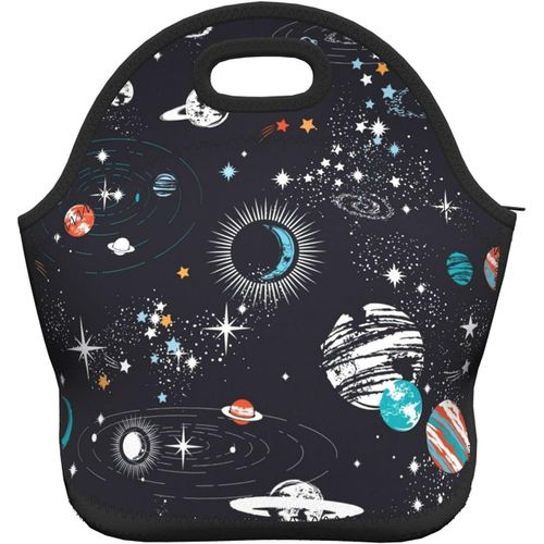 Conception de tournesol Sac à lunch portable Organisateur de boîte à lunch étanche - Space Adventure Planet