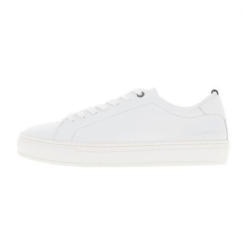 Chaussures Basses Cuir Ou Simili Tommy Hilfiger Premium Cupsole Grai Blanc