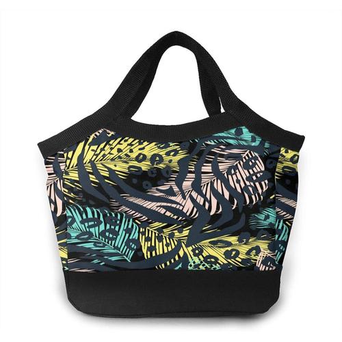 Japan Tiger Portable Lunch Bag Tote Bags -Leo Zebra Animal